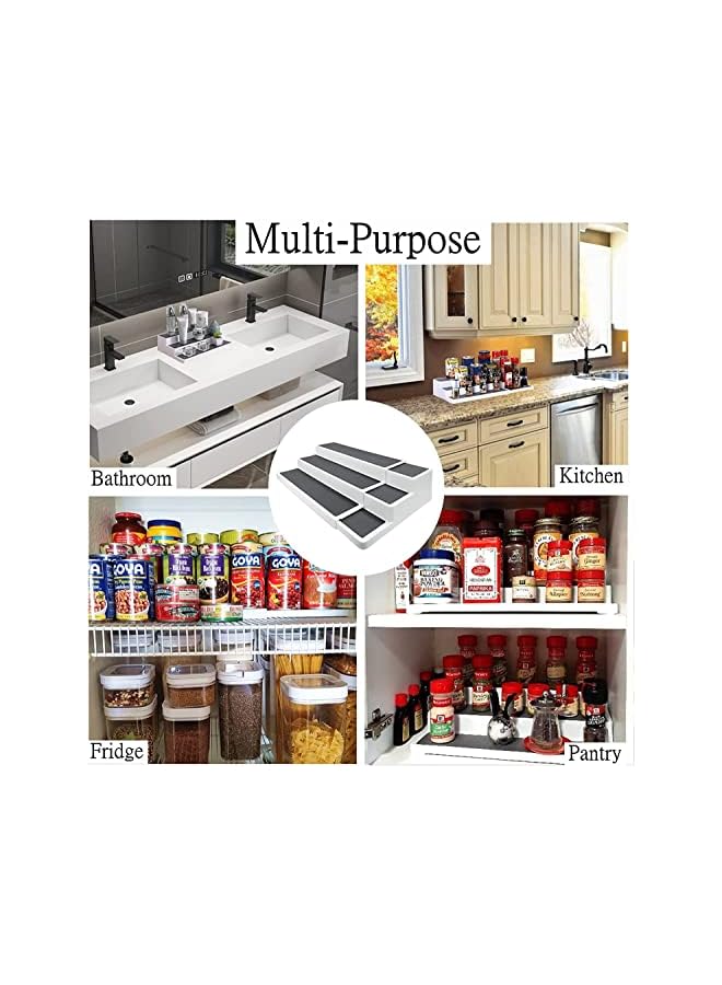 Zaboon Rack Organizer For Cabinet 3Tier For Pantry Cabinet Or Countertop Waterproof And Non Skid Shelf For Spice Bottles Jars Seasonings Baking Supplies (2) - Image 4