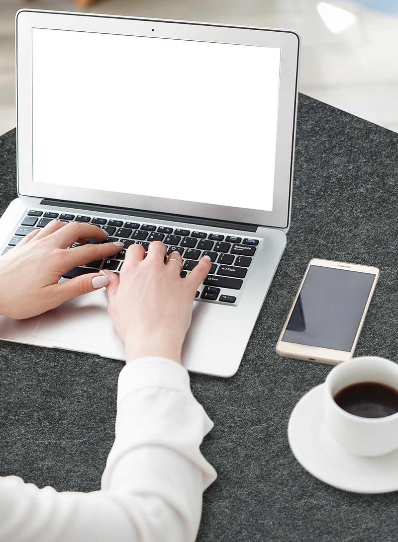 MAOGEDA Multifunctional Felt Desk Mat, Computer Mouse Pad, Office Desk Mat 120cm X 60cm Large Felt Mouse Pad, Extended Gaming Mouse Pad, Computer Desk Mat, Non-slip and Waterproof Office Desk Mat Protector (Black Gray) - Image 3