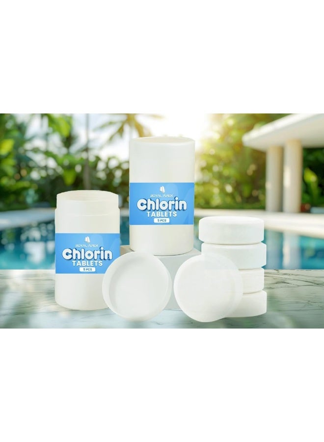 Royal Apex Royal Apex Bluqua Slow-Dissolving Chlorine Tablets 1Kg (3 Tin (15 Tablet)) - Image 1