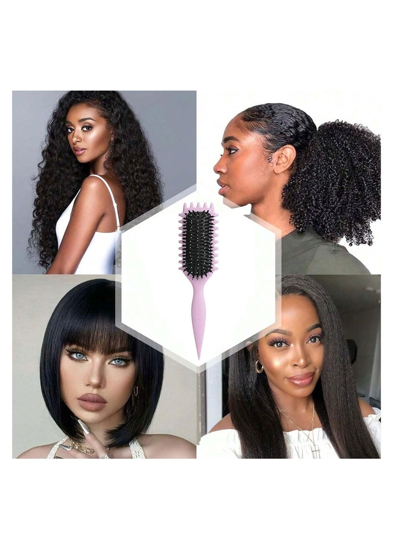 ECVV - Bounce Curl Define Styling Brush -Premium Curly Hair Brush, Wet & Dry Detangler, Essential Tool for Shaping & Perfecting Your Curls(Color: PINK) - Image 1