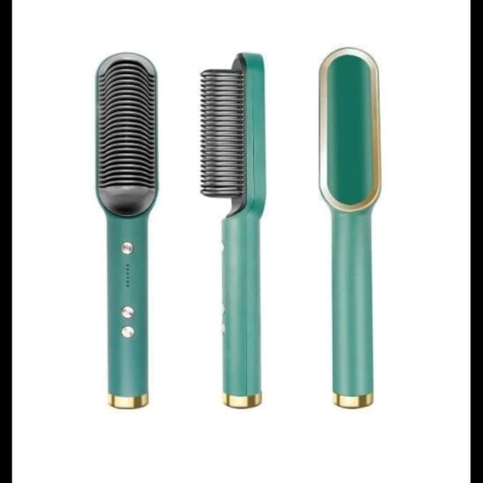 EXOMOON Hair Straightener Comb for Women Men Hair Styler BrushPTC Heating Electric Comb with 5 Temperature Control Multicolour