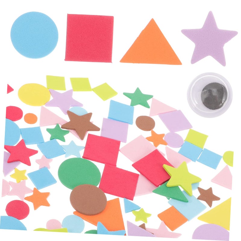 4 Pack Geometric Shapes Foam Stickers Self Adhesive DIY Craft Decor For Home School Party - Image 4