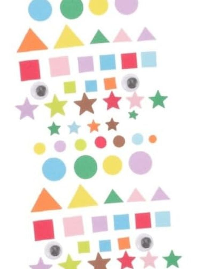 4 Pack Geometric Shapes Foam Stickers Self Adhesive DIY Craft Decor For Home School Party - Image 1