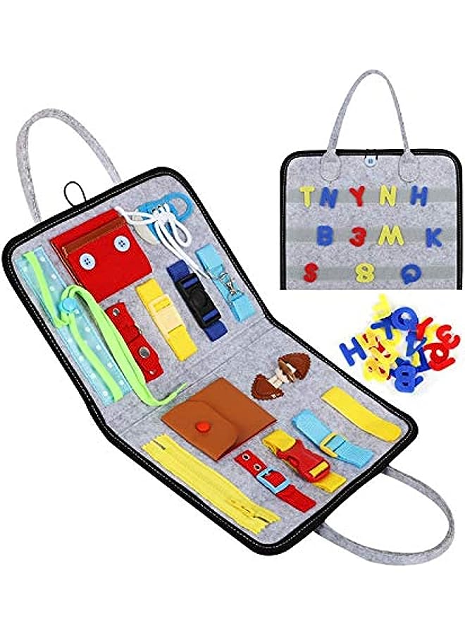 IAF Sensory Busy Board, Educational Airplane Car Montessori Travel Toy for Kids - Image 1
