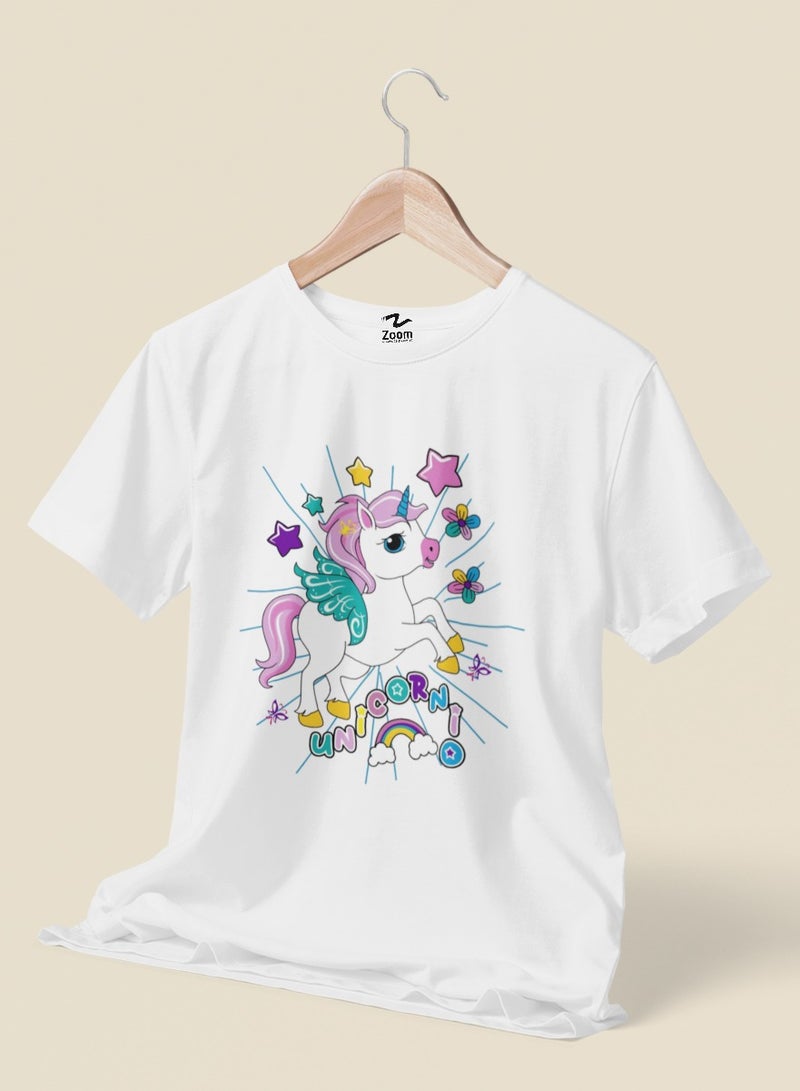 ZOOM Cute and Colorful Unicorn T-Shirt for Kids 