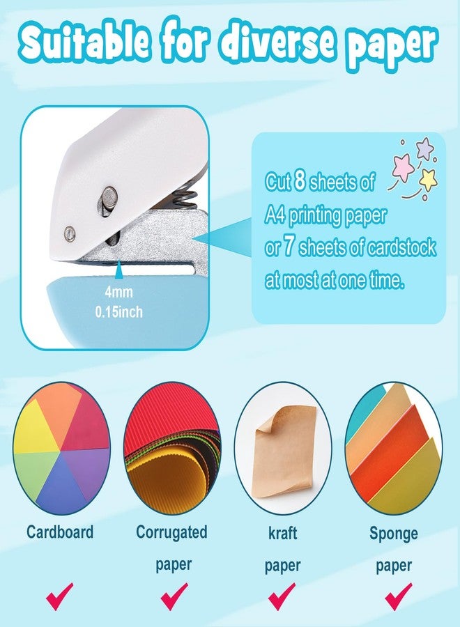 UCEC 3PCS Paper Hole Punch Shapes, 1/4 Inch Single Hole Puncher for Crafts, Small Handheld Circle Star Heart Hole Punch, Paper Punches for Crafting, Star Heart Hole Puncher for Tags Clothing Ticket - Image 5