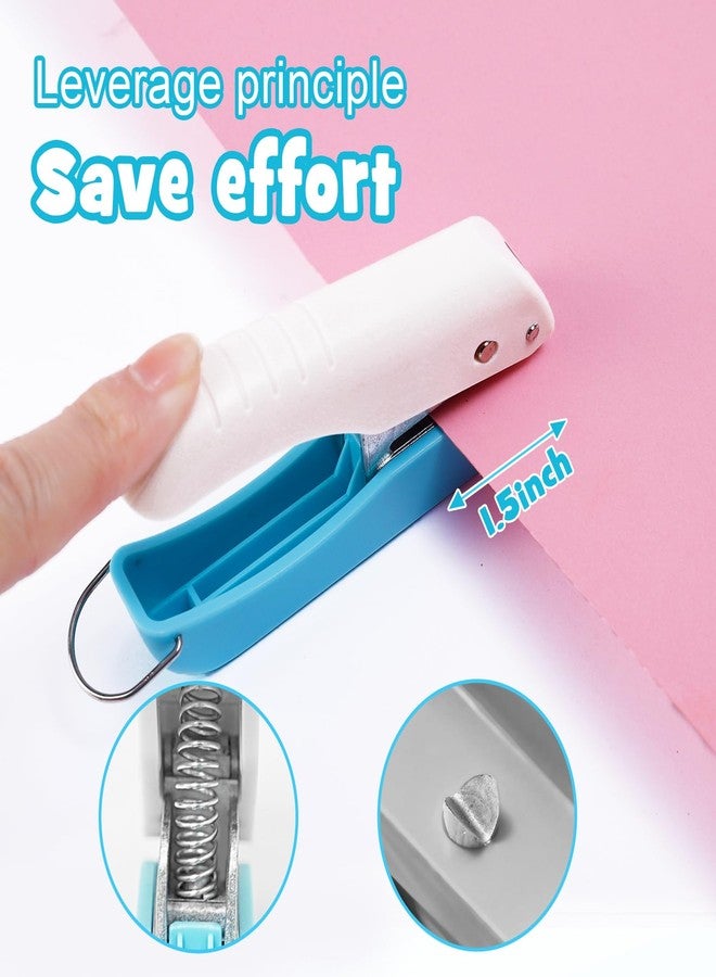 UCEC 3PCS Paper Hole Punch Shapes, 1/4 Inch Single Hole Puncher for Crafts, Small Handheld Circle Star Heart Hole Punch, Paper Punches for Crafting, Star Heart Hole Puncher for Tags Clothing Ticket - Image 3
