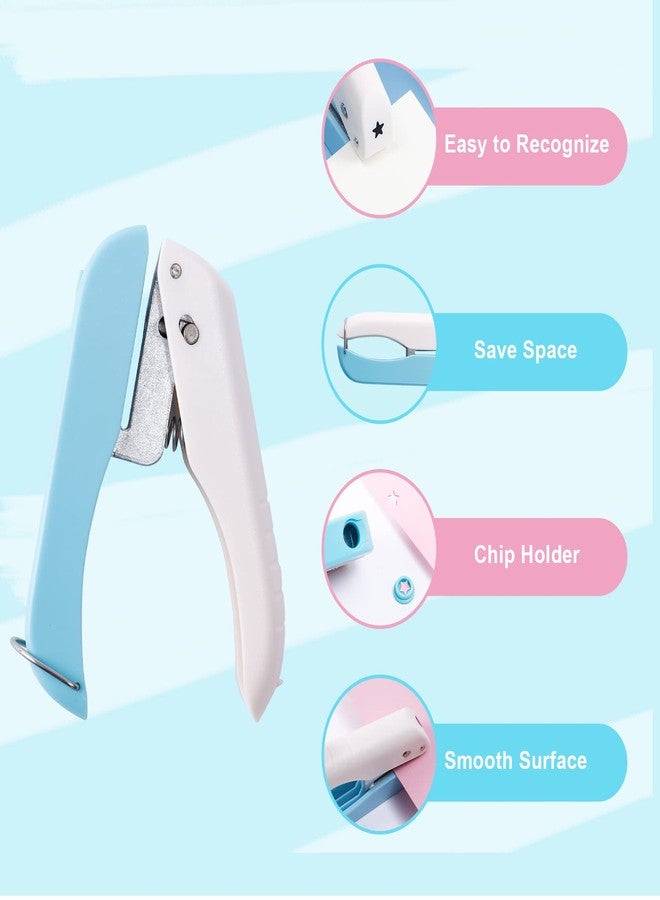 UCEC 3PCS Paper Hole Punch Shapes, 1/4 Inch Single Hole Puncher for Crafts, Small Handheld Circle Star Heart Hole Punch, Paper Punches for Crafting, Star Heart Hole Puncher for Tags Clothing Ticket - Image 4