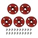 SQXBK 25T Servo Arm 5PCS 25T Round Type Servo Horn Robot Arm Aluminum Alloy CNC Standard Metal Rocker Servo Accessories Disc Steering Arm for RC Model Car Robot Boat Airplane Red - Image 3