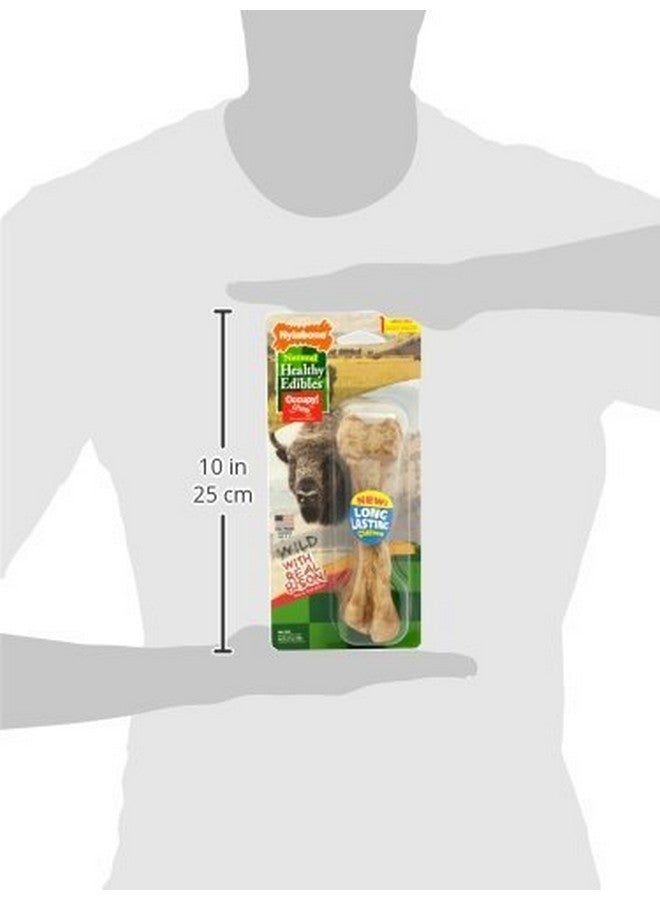 Nylabone (3 Pack) Nylabone Healthy Edibles Wild Bison Dog Treat Bones - Size Large, 4.9 Oz Each - Image 2