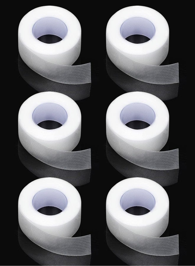JASSINS 6 Rolls PE Eyelash Tape, Adhesive Fabric Eyelash Tapes, Adhesive Breathable Micropore Fabric Tape for Eyelash Extension Supply,9 m/10 Yard Each Roll (Transparent) - Image 1