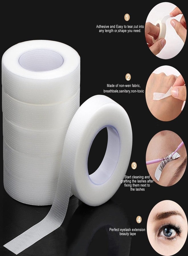 JASSINS 6 Rolls PE Eyelash Tape, Adhesive Fabric Eyelash Tapes, Adhesive Breathable Micropore Fabric Tape for Eyelash Extension Supply,9 m/10 Yard Each Roll (Transparent) - Image 3