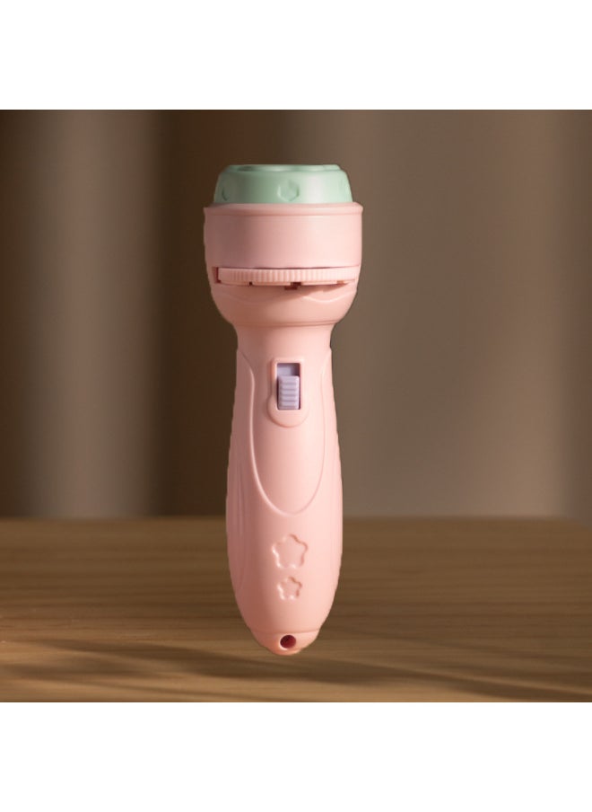 Generic - Children's Projection Flashlight Luminous Toys Early Education Cognitive Fun Cartoon Projector Gift Stall Wholesale-Color:(Separate Flashlight Without Card) Romantic Powder - Image 1