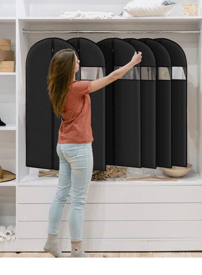 Reelyo Set of 5 Garment Bag Suit Bag for Storage and Travel  Hanging Clothes 60*140CM Washable Suit Cover for T-Shirt Jacket Suits, Coats with Clear Window - Image 3