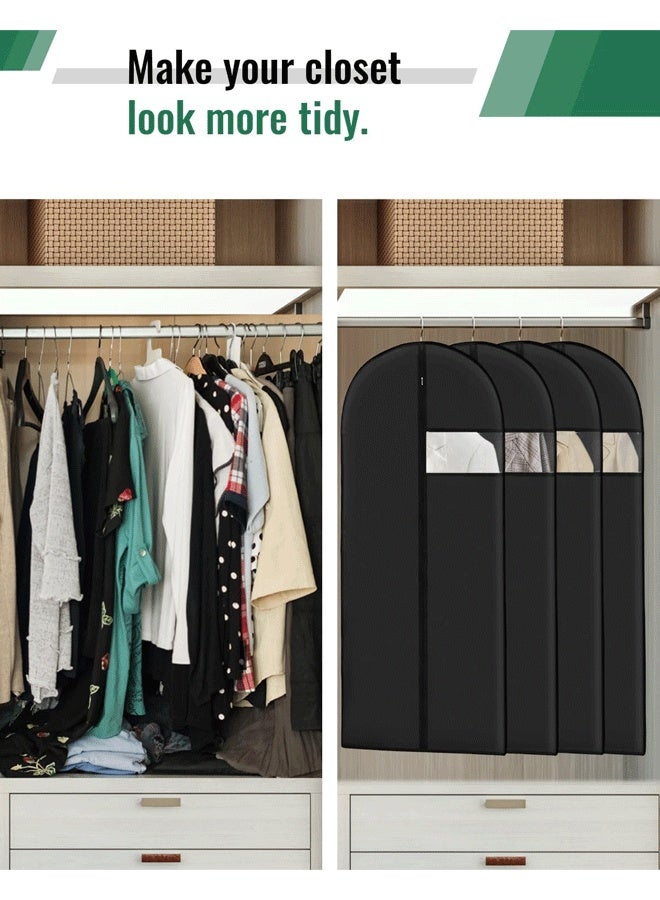 Reelyo Set of 5 Garment Bag Suit Bag for Storage and Travel  Hanging Clothes 60*140CM Washable Suit Cover for T-Shirt Jacket Suits, Coats with Clear Window - Image 5