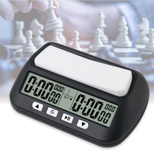 MOSTRUST Digital Chess Timer Professional for Board Games With Alarm 3in1 Multifunction Portable Clock 2 AA Battery Included Black - Image 5