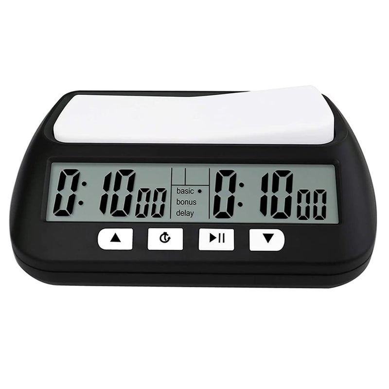 MOSTRUST Digital Chess Timer Professional for Board Games With Alarm 3in1 Multifunction Portable Clock 2 AA Battery Included Black - Image 3