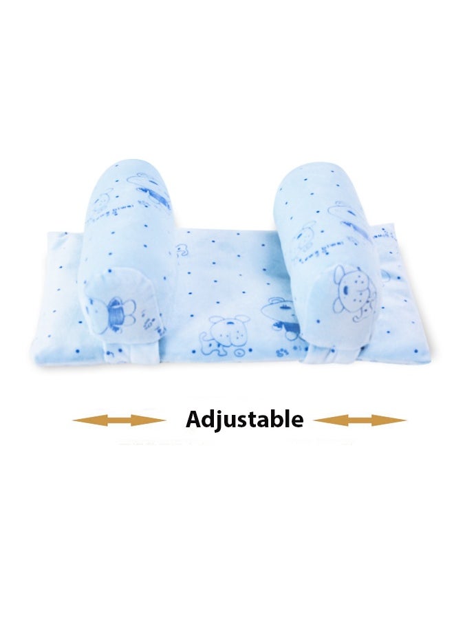 Berma Baby Baby Pillow for Newborns - Anti-Flat Head Shaping Pillow   Hypoallergenic Diamond Velvet Cotton Infant Pillow, Breathable & Washable, Perfect for Boys & Girls (Blue)  - Image 5