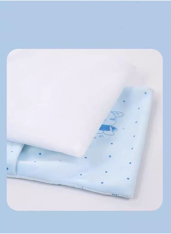 Berma Baby Baby Pillow for Newborns - Anti-Flat Head Shaping Pillow   Hypoallergenic Diamond Velvet Cotton Infant Pillow, Breathable & Washable, Perfect for Boys & Girls (Blue)  - Image 4