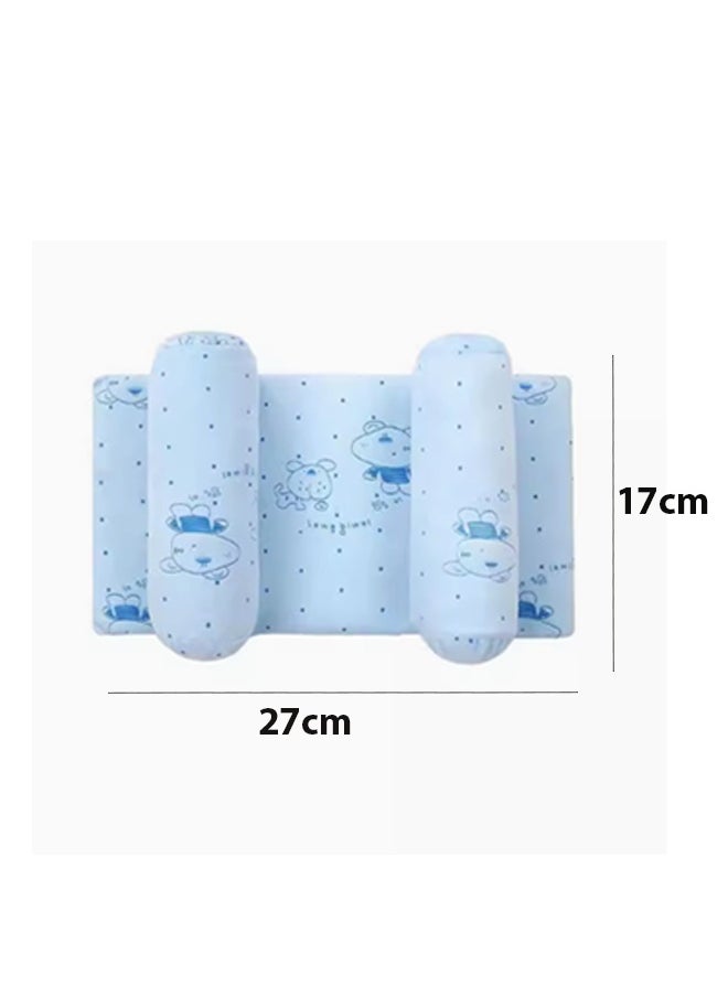Berma Baby Baby Pillow for Newborns - Anti-Flat Head Shaping Pillow   Hypoallergenic Diamond Velvet Cotton Infant Pillow, Breathable & Washable, Perfect for Boys & Girls (Blue)  - Image 2