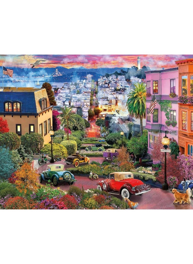 Ceaco - David Maclean - Colorful Lombard Street - 1000 Larger Sized Piece Jigsaw Puzzle - Image 5