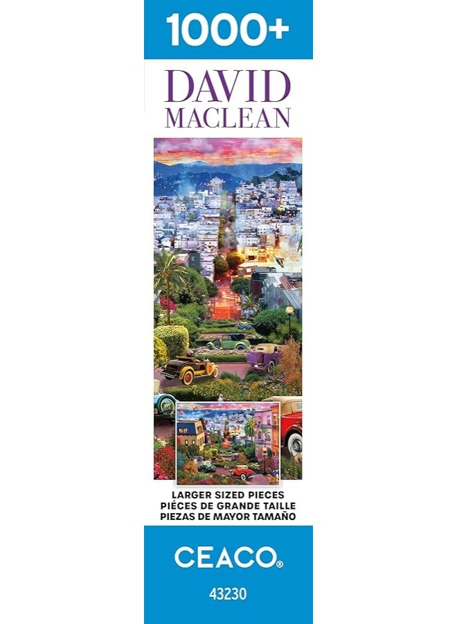 Ceaco - David Maclean - Colorful Lombard Street - 1000 Larger Sized Piece Jigsaw Puzzle - Image 2
