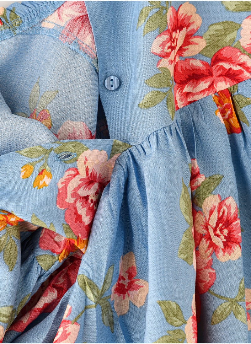 Jelliene Girls' Floral Print Dress  - Image 4