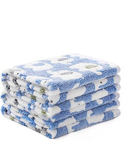 KASTWAVE 3 Pieces Blankets Super Soft Fluffy Premium Cute Elephant Pattern Pet Blanket Flannel Throw for Dog Puppy Cat  - Image 1