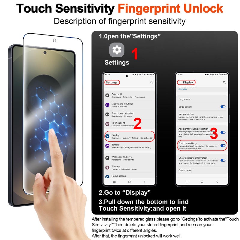 MOZOTER for Samsung Galaxy S25 Ultra Case with Magnetic,[Compatible with MagSafe][12Ft Military Dropproof][2*Screen Protector] Translucent Anti-Slip Back Slim Shockproof Case for S25 Ultra-Black - Image 2