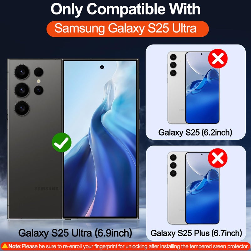 MOZOTER for Samsung Galaxy S25 Ultra Case with Magnetic,[Compatible with MagSafe][12Ft Military Dropproof][2*Screen Protector] Translucent Anti-Slip Back Slim Shockproof Case for S25 Ultra-Black - Image 4