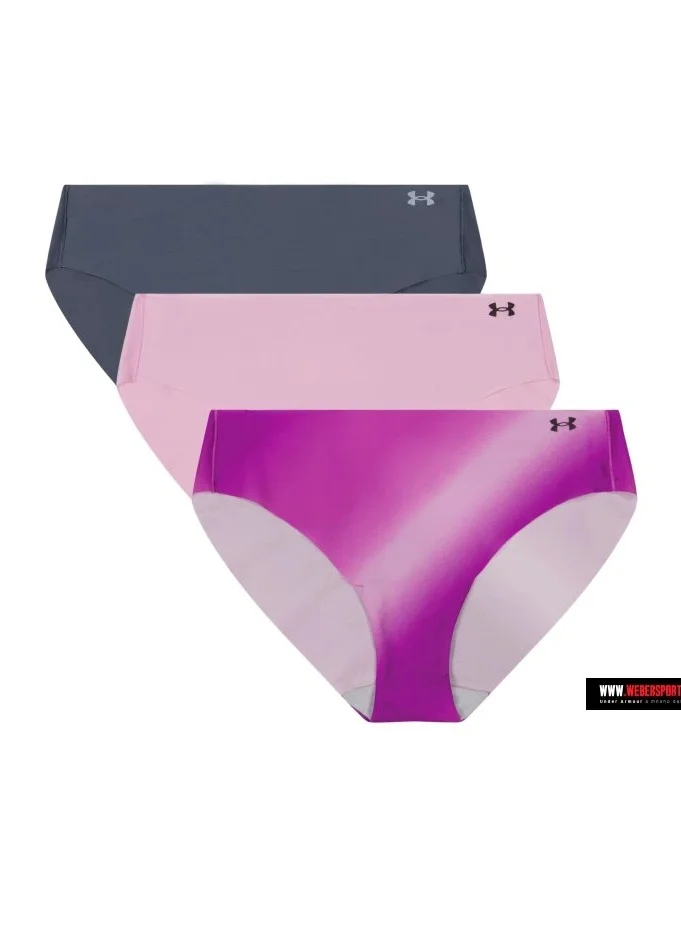 اندر ارمور Pure Stretch 3-Pack Printed No Show Bikini