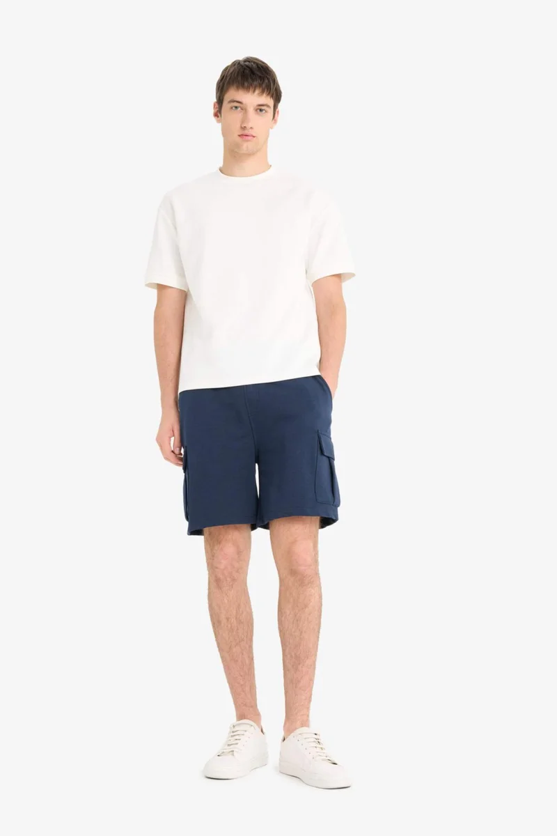 ديفاكتو Regular Fit Tied Waist Cargo Shorts
