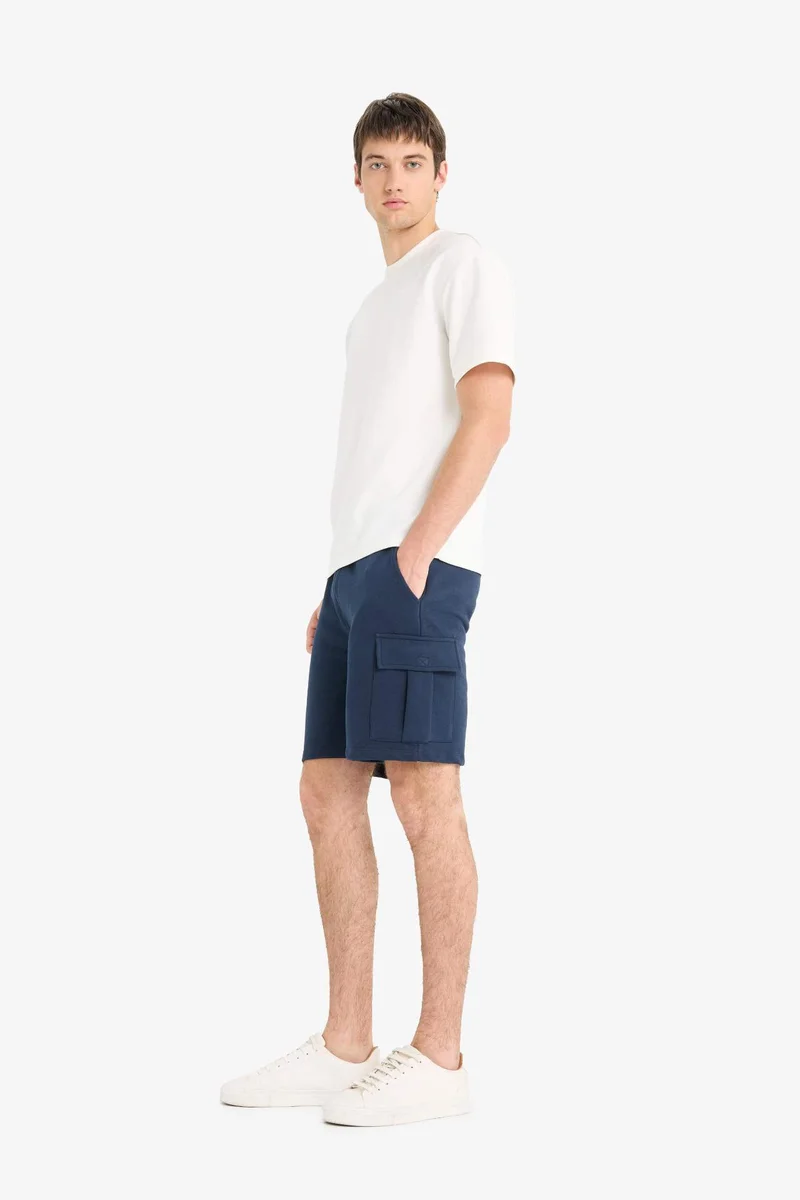 ديفاكتو Regular Fit Tied Waist Cargo Shorts