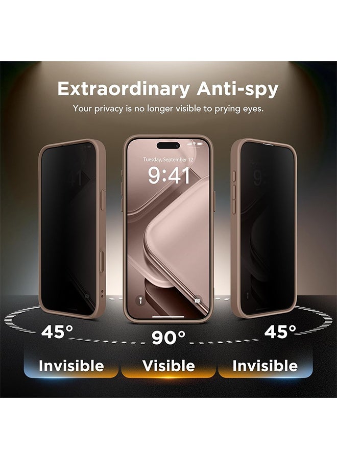 Magnetic for iPhone 16 Plus Case with Camera Control Button, Compatible with MagSafe, [Full Camera Protection][Privacy Screen Protector]Non-slip Translucent iPhone 16 Plus Phone Cover(Withered Brown) - Image 3