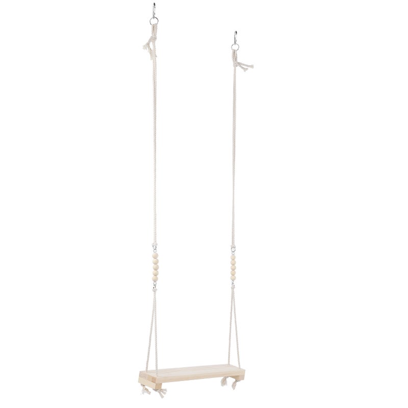 Pet Chicken Large Parrot Pinevood Swing Stand Bar Safety Toy Chewing Biting Playing - Image 4