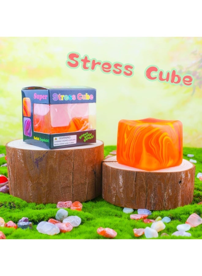 GIOIO Slow Rising Stress Cube , Dough Stress Balls Soft Fidget Squishy Toys for Anxiety Relief, Pull Stretch Classroom Prize Party Favors Toys for Kids - Image 5