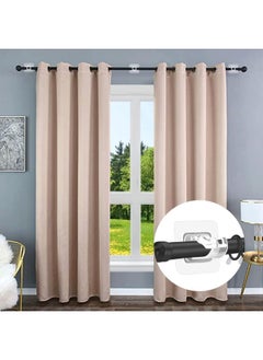 Happy Home Set of 8 No-Drill Self-Adhesive Curtain Holder, Curtain Hook Holder, Towel Hanger for Home, Bathroom, Hotel  - Image 2
