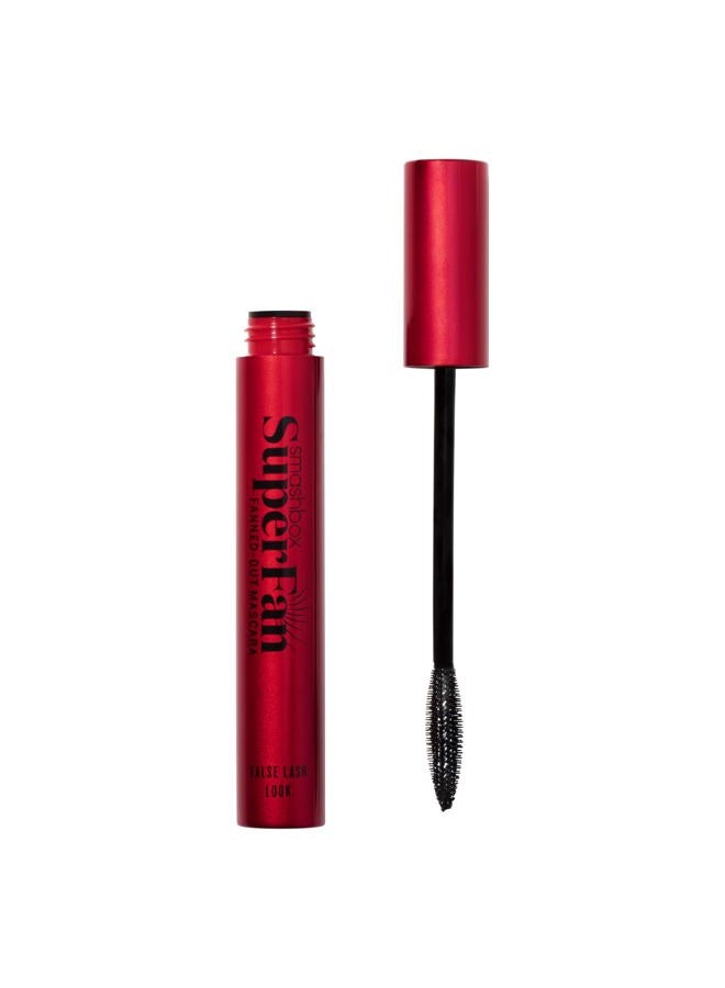 SmashBox Super Fan Lash Lengthening Mascara | Lifting, Long Lasting + Volume, 0.34 Fl Oz, Black - Image 1