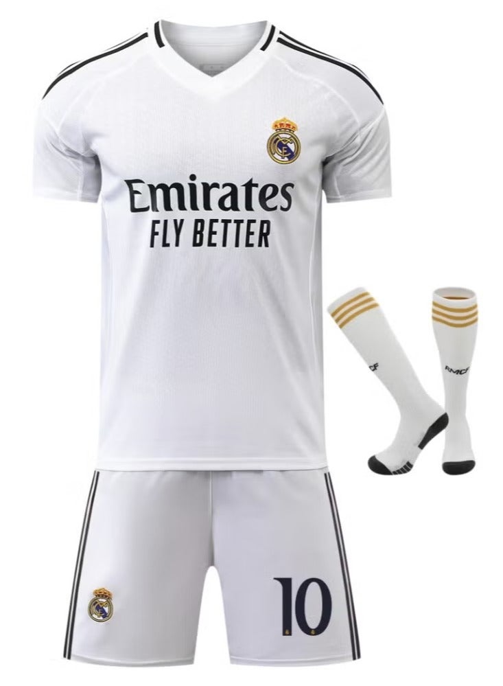 2025 Real Madrid Mbappé No.10 Kids Football Training Kit (Jersey+Shorts+Socks) - Breathable & Quick-Dry  - Image 3