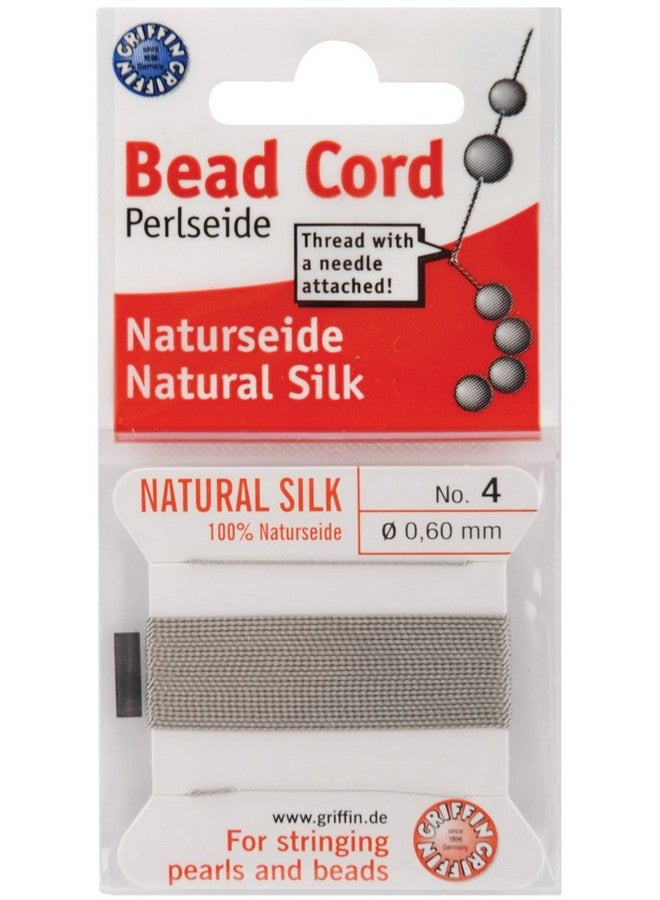 Griffin Silk Beading Cord & Needle Size 4 Silver/Gray - Image 2