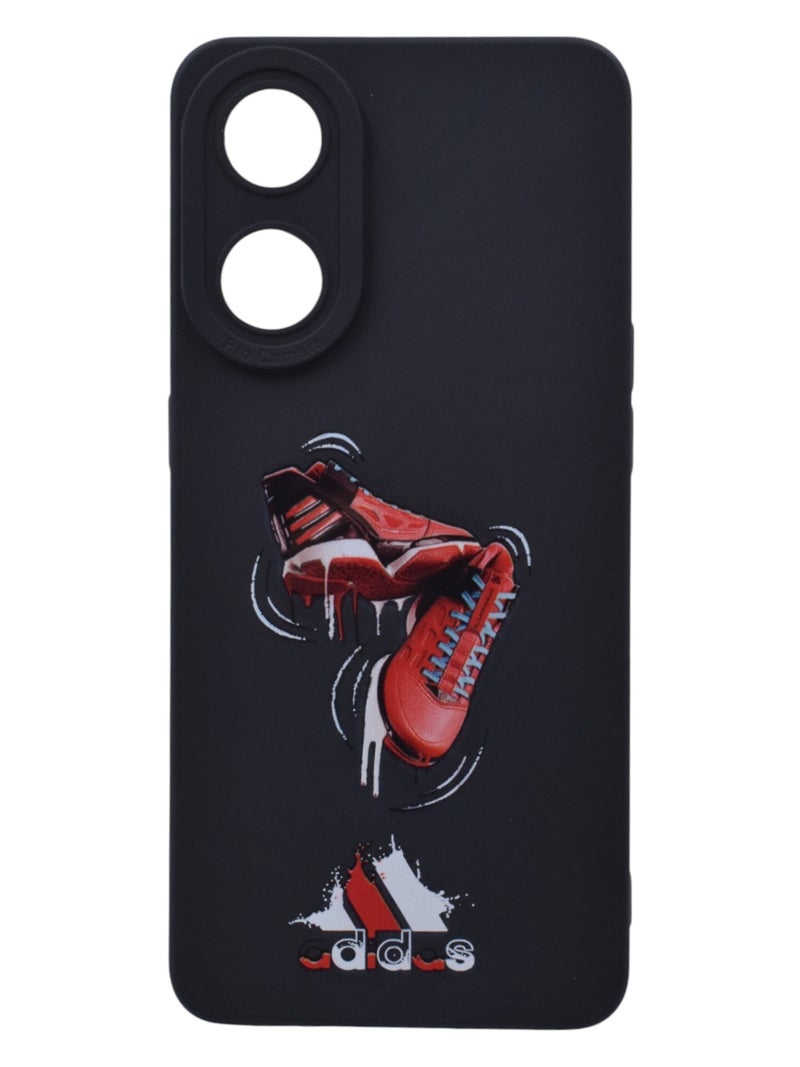 Adidas Plastic Back Cover For Oppo Reno 8T 4G - Multicolour - Image 1
