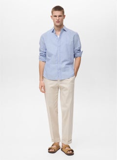Mango Man Casual Striped Regualr Fit Shirt  - Image 5