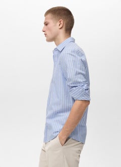 Mango Man Casual Striped Regualr Fit Shirt  - Image 3