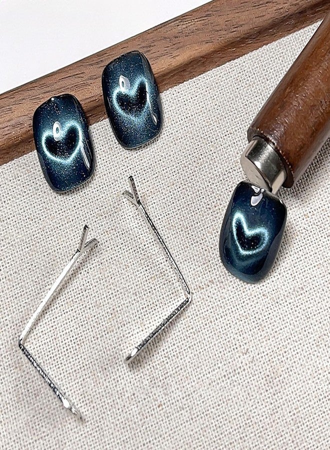 DANNEASY Heart Rabbit Nail Magnet, 3 In 1 Cat Eye Magnets for Nails, 2pcs Magnet Stick, 4pcs Y-Shaped and 4pcs Rabbit-Shaped Guide Tip Tools, Cat Eye Magnetic Gel Polish for DIY Home & Salon - Image 4