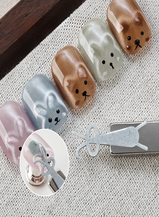 DANNEASY Heart Rabbit Nail Magnet, 3 In 1 Cat Eye Magnets for Nails, 2pcs Magnet Stick, 4pcs Y-Shaped and 4pcs Rabbit-Shaped Guide Tip Tools, Cat Eye Magnetic Gel Polish for DIY Home & Salon - Image 5