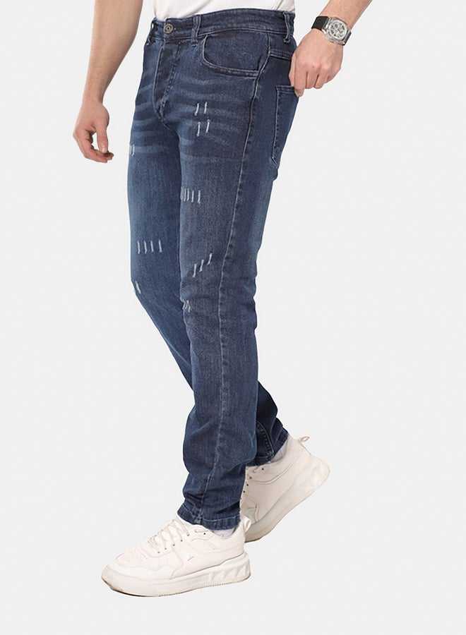 WHITE RABBIT Slim Fit Heather Dark Blue Jeans - Image 2