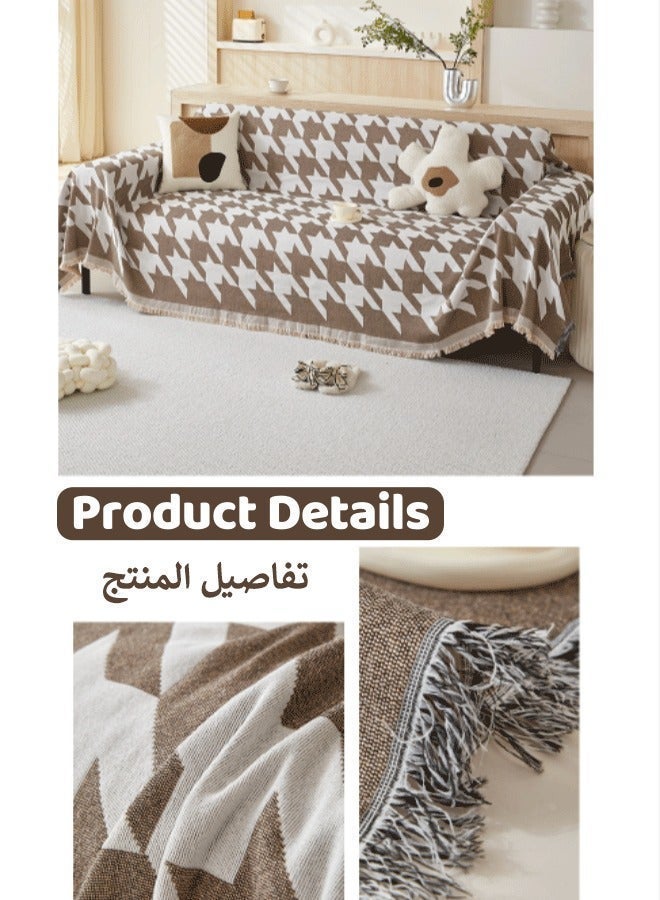 أوبتيكو غطاء أريكة انزلاق، غطاء أريكة غير قابل للانزلاق، غطاء أريكة غير قابل للانزلاق، غطاء أريكة منسوج، غطاء أريكة منسوج، غطاء أريكة حامي أريكة قابل للغسل بطانية ناعمة قابلة للغسل بحجم كبير 180 * 230 سم - Image 3