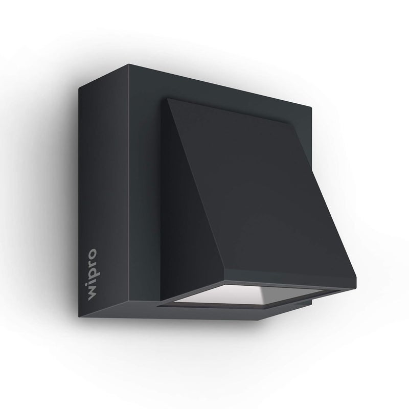 Wipro Garnet 1x6W Unidirectional Down Rectangular Outdoor Wall Light for Home | IP54 Led Wall Light | Warm White, Yellow 2700K | Aluminium Housing |Pack of 1 - Image 3