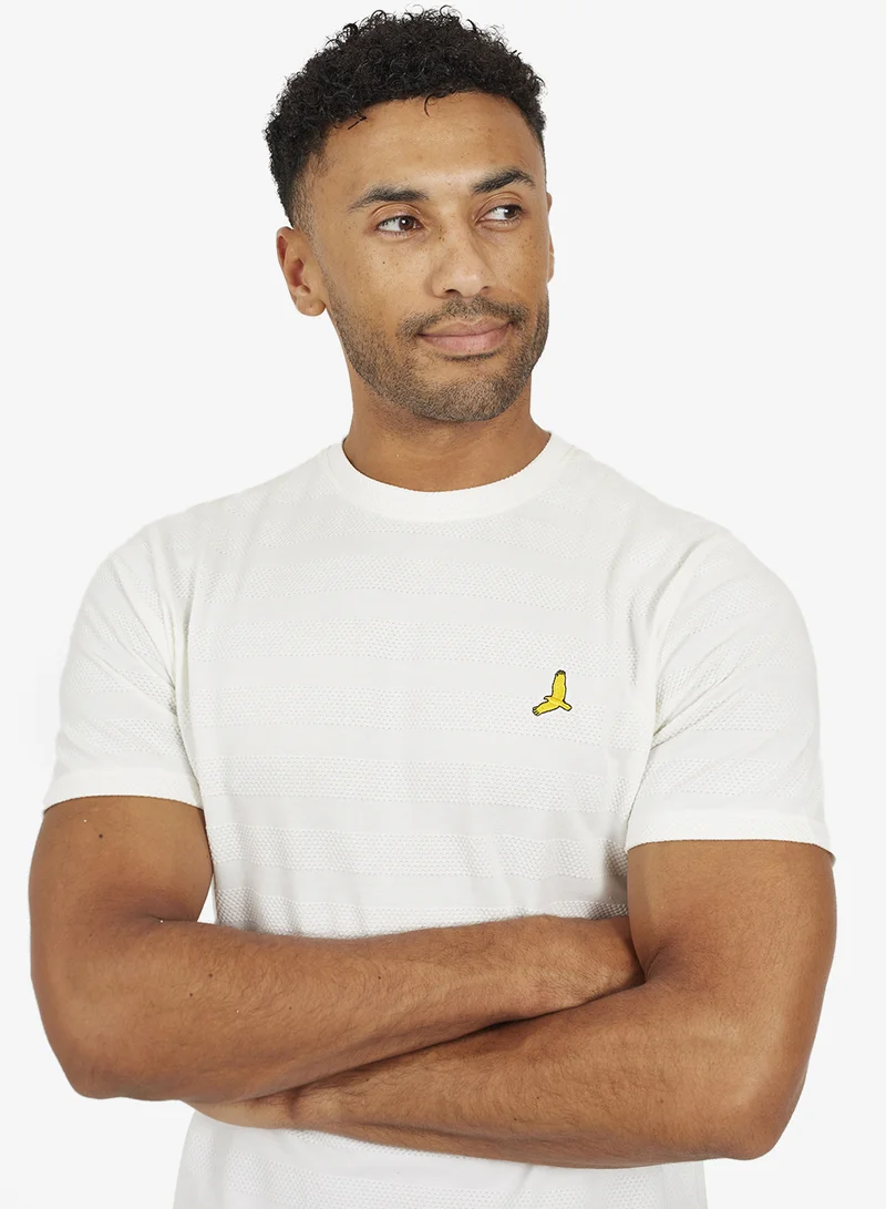 برايف سول تيشيرت رجالي بياقة دائرية ورسمة طائر