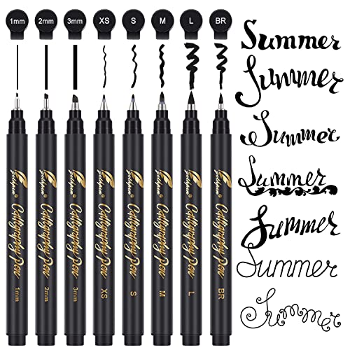 GETHPEN Calligraphy Pen,Calligraphy Pens for Writing, Brush Pens Calligraphy Set for Beginners, Calligraphy markers, Black Archival Ink Pens,Hand Lettering Pen for Art Drawing, Sketching,Scrapbooking - Image 1